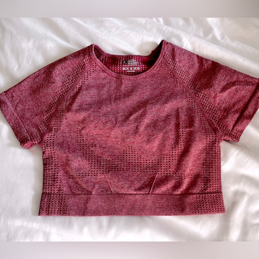 Red workout top